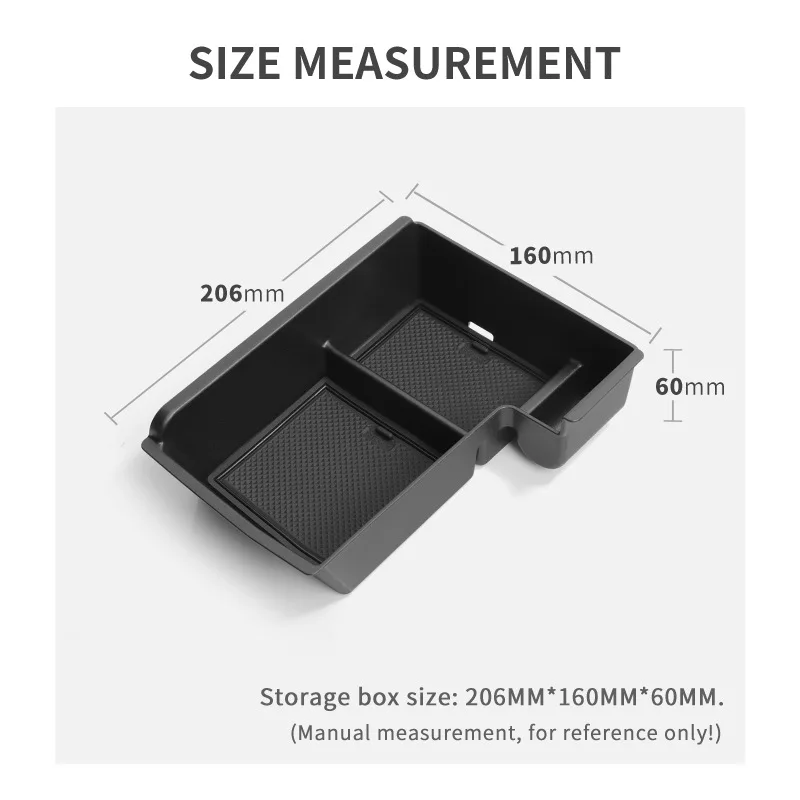 Center Console Organizer Tray for BYD Sealion 6 2024-2025 Armrest Storage Box for RHD ABS with Anti-Slip Mats Drop-in Install