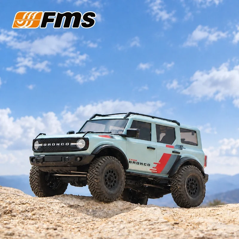 FMS 1/18 Bronco 2021 Brushed RC Car Chassis LCG Design Magnetic Shell Simulation Electric Climbing Remote Control Vehicle Model