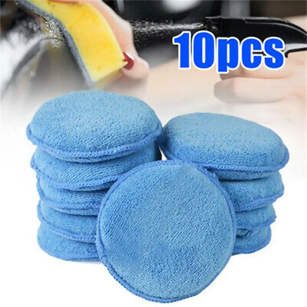 1/5/10Pcs 5 inch Vehicle Accessories Cleaning Pad Foam Applicator Wax Applicators Dust Remove Sponge Polishing Pads