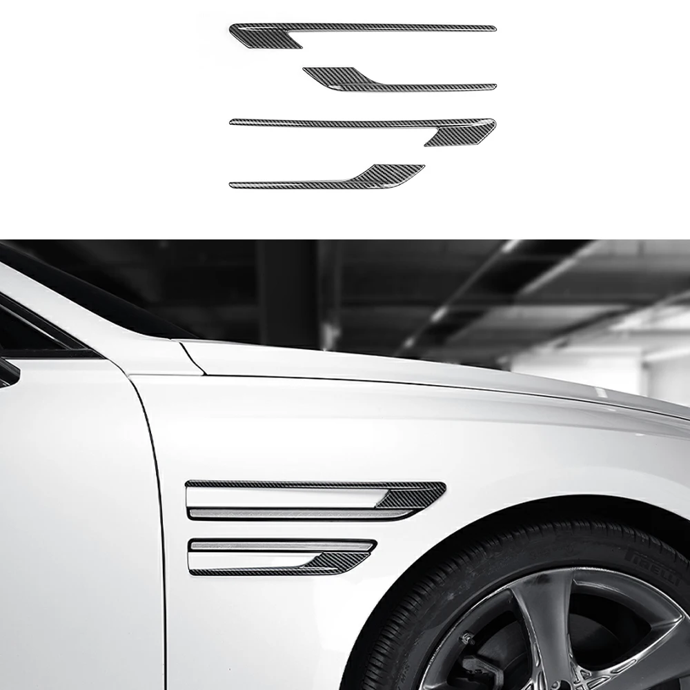 

Накладки на боковые панели кузова из карбона черного цвета для Genesis G80 RG3 2021-2024, аксессуары