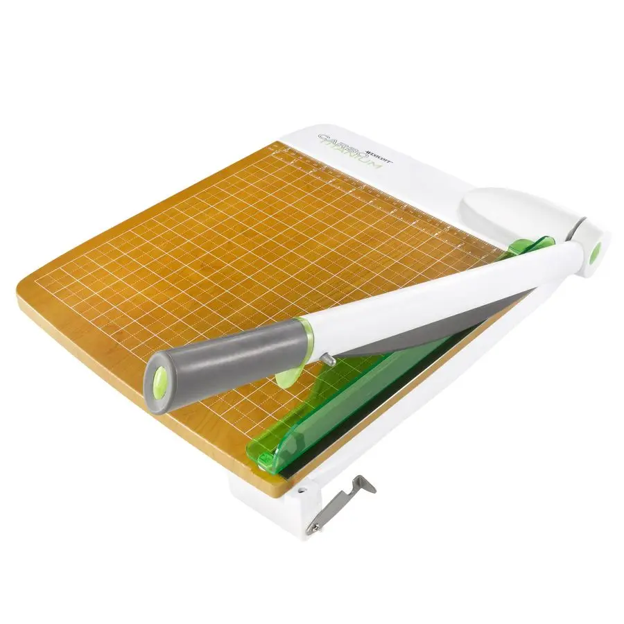 

16717 12Inch CarboTitanium Wood Base Guillotine Paper Cutter, MultiPaper Trimmer with 30 Sheet Capacity