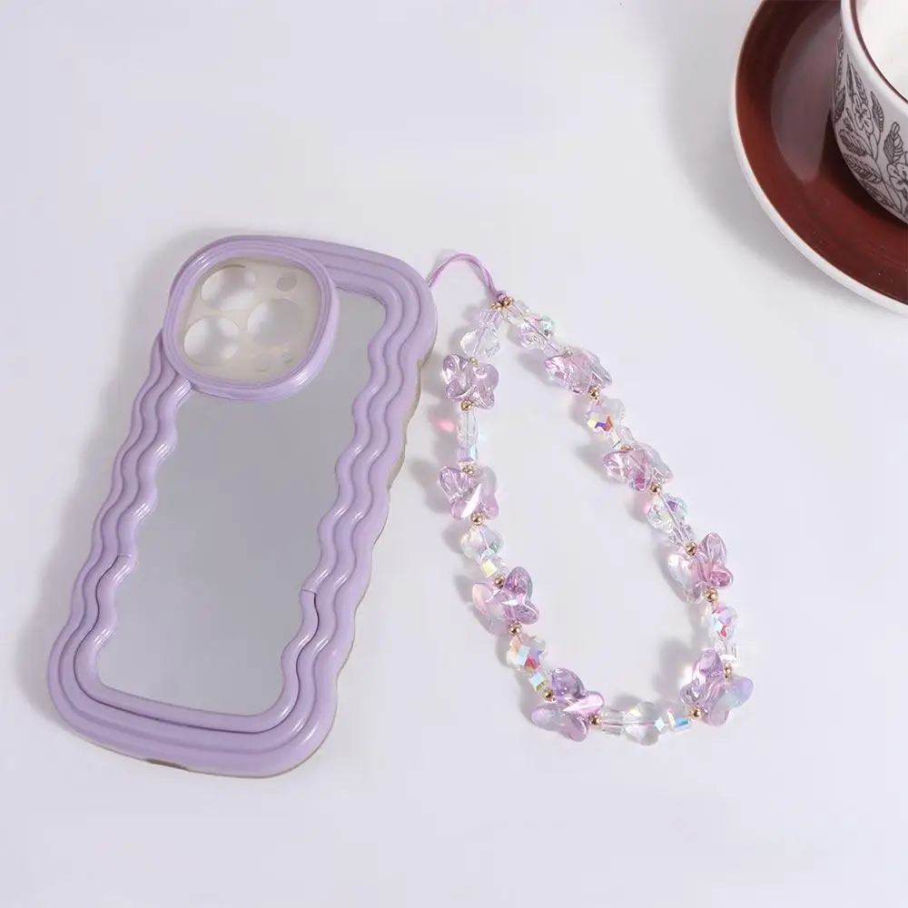 

Transparent Acrylic Mobile Phone Chain Sweet Girl Phone Charms Y2K Phone Pendant Phonestraps Butterfly Phone Lanyard Girl Woman