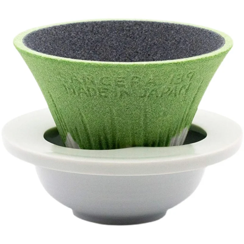 Bosamaki-Ceramic Coffee Filter Set without Paper, Japanese Tea Cup, Handcrafted, Fuji Mt Fuji