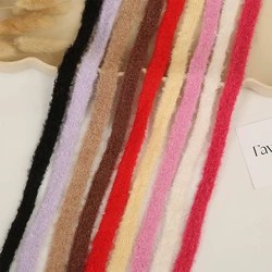 15mm 5Yards Plush Hollow Thickened Ribbon Flat Fluffy Knitted Ribbon for Gift Wrapping DIY Bow Bouquet Clothes Sewing Material
