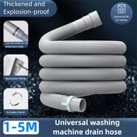 Flexible 1/2/3/5m Washing Machine Drain Hose EVA Flexible Dishwasher Drain Hose Extension Pipe Corrugated Washer Discharge Tube