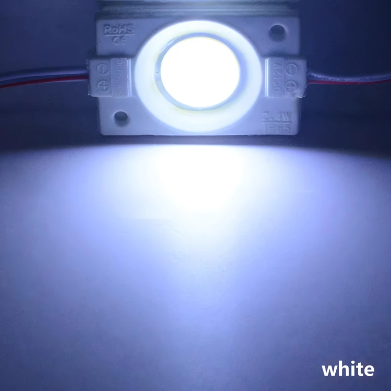 20pcs DC 12V 2W  1LED Injection light IP65 Waterproof Led Module COB Light Advertising Light shop banner light