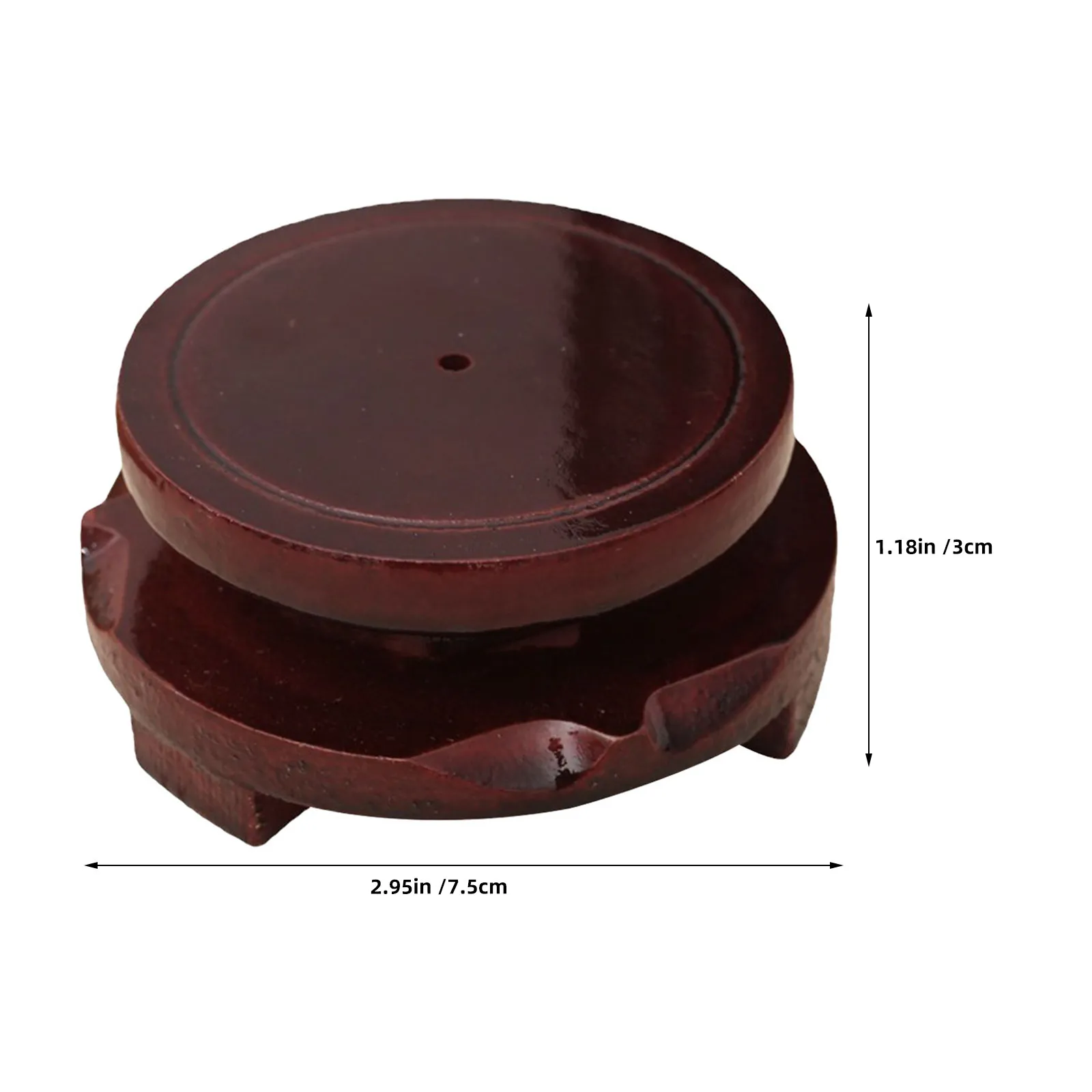 Handcrafted Rotating Wood Display Stand for Mini Plant Pots Bonsai Statues Home Ornament Holder Desktop Living Room