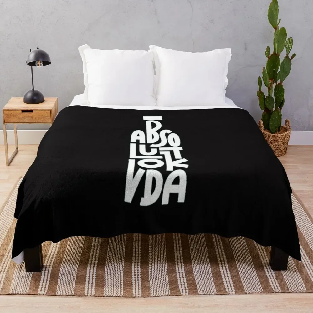 

Absolute Vodka Throw Blanket Luxury Brand Fluffy Softs Vintage Furrys Blankets