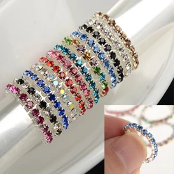 12pcs Wholesale Bohemian Crystal Rings for girls Women Rhinestone Adjustable Stretch Finger Toe wedding Ring jewelry gifts