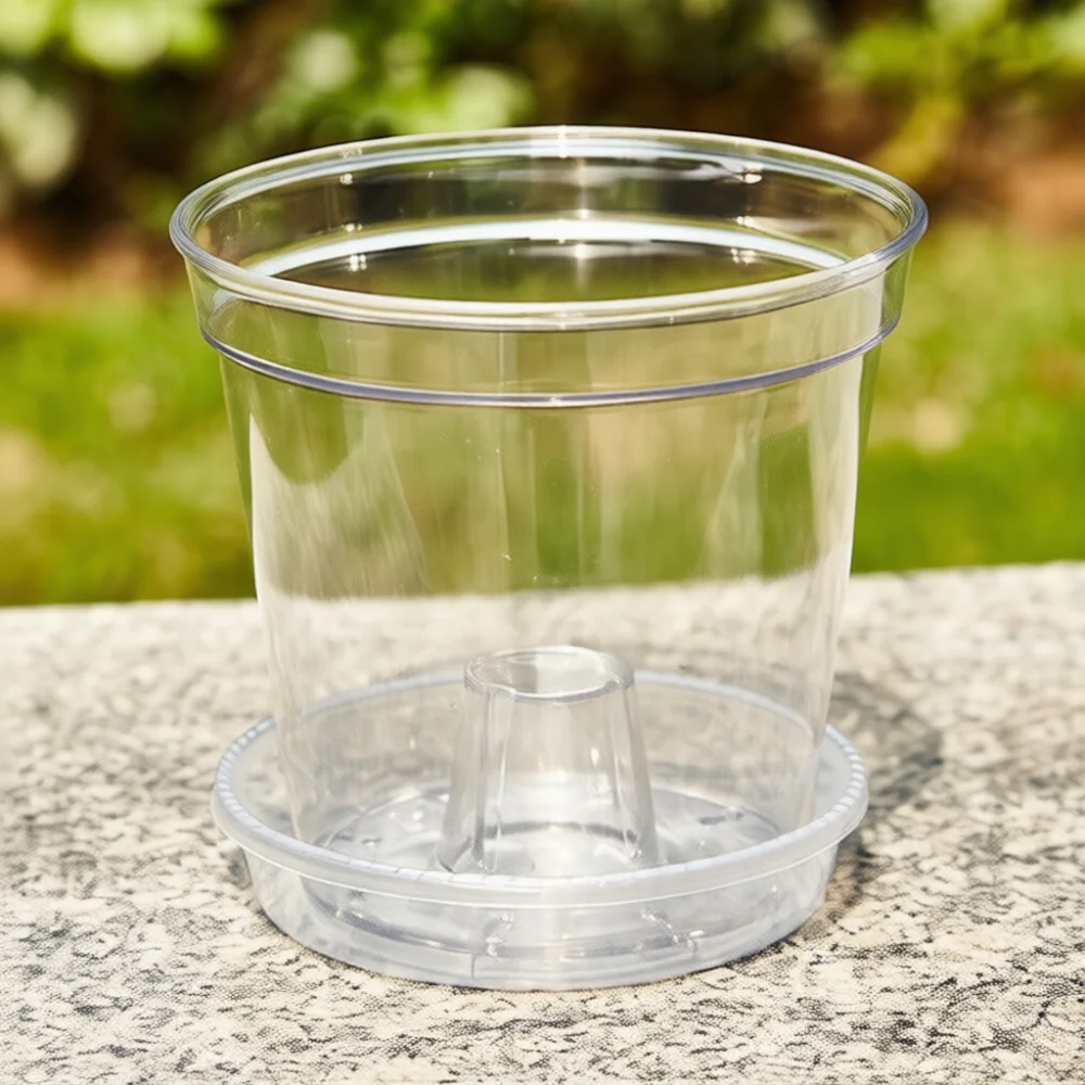 Plastic Orchid Pot Clear Root Monitoring Planter Breathable Transparent Container For Greenhouse Garden Plant Propagation