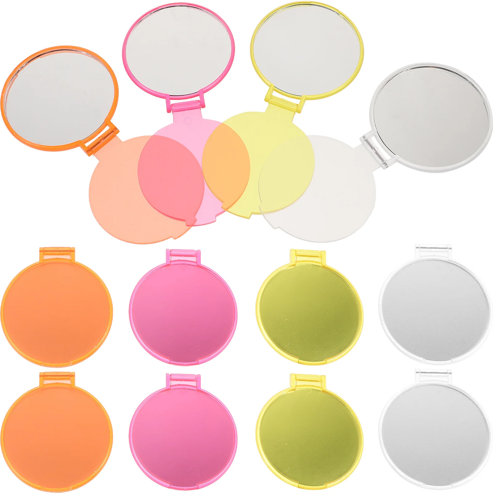 12 Pcs Portable Makeup Mirror Round Foldable Mirror For With Clear Surface As Gift Item Suitable For Pocket Purse Travel Use