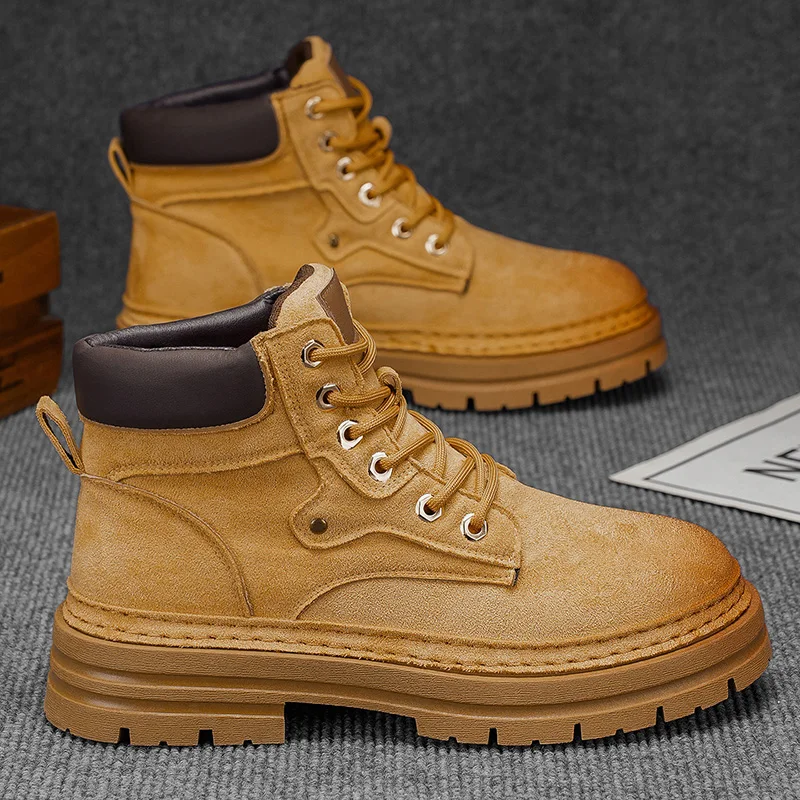 Ankle Boots Men's Sneakers Add Cotton Keep Warm Shoes Flat Anti Slip Fashion Footwear Man New Trends 2026 Leisure Casual Outdoor