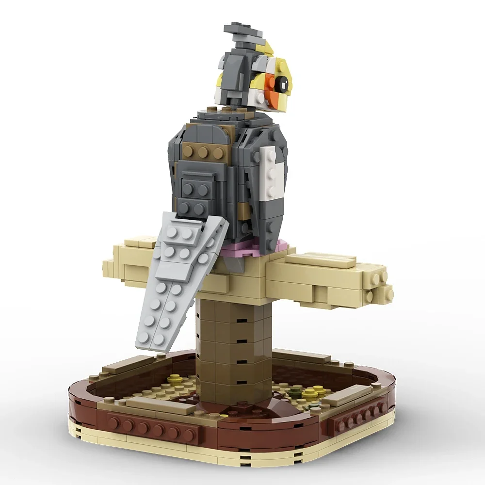 Gobricks moc animal pássaro cockatiel bloco de construção conjunto oriental rosella papagaio falando colorido pássaro tijolo brinquedos para crianças presente