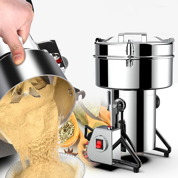 Stainless Steel Electric Spice Grinder Home Spice Grinding Power Pulverizer for Dry Pepper Flour Herb Mill Grain Grinder