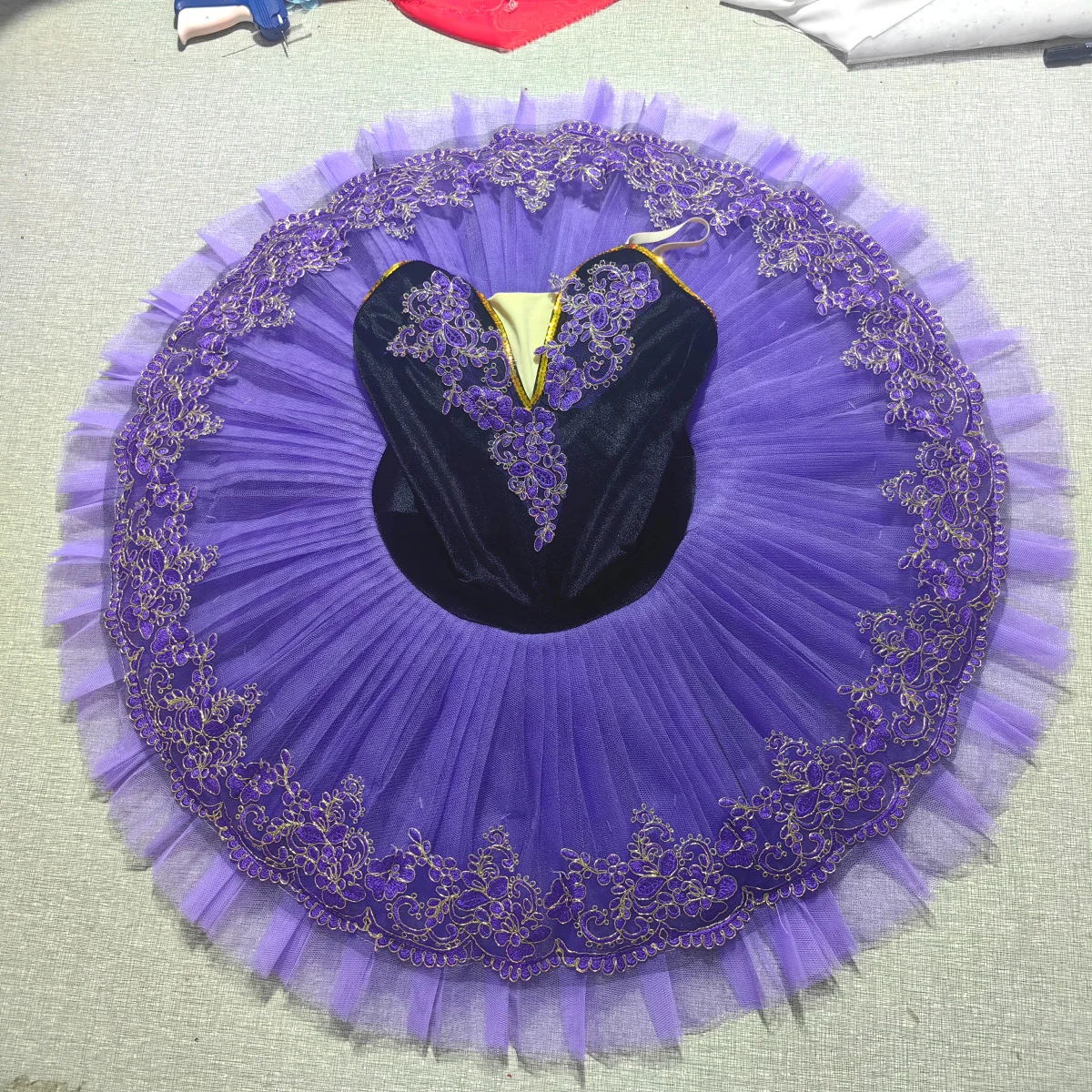Swan Lake Ballet Tutu Skirt Velvet Top Children\'s Performance Costume Kids Belly Clothing Stage Professional Tutu