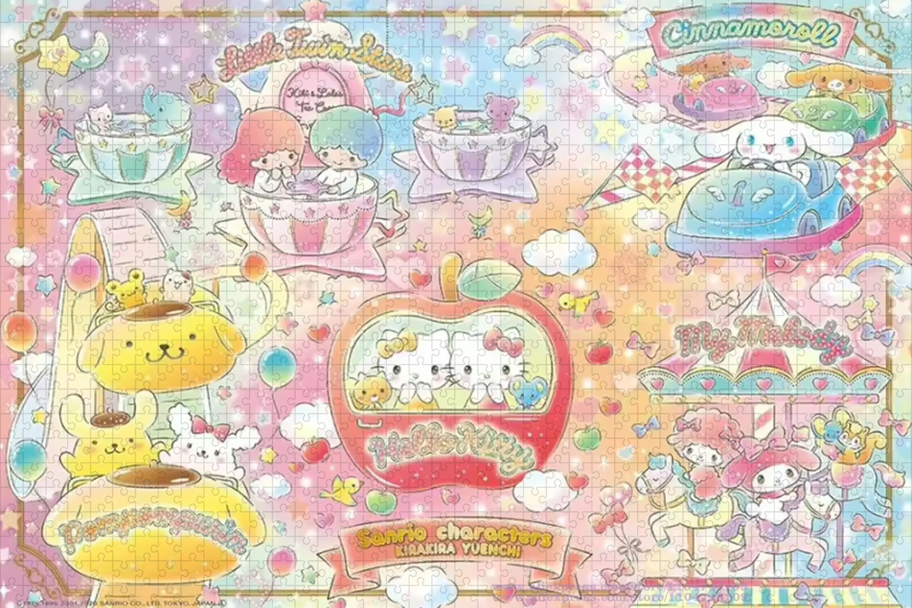 サンリオキャラクターコレクションパズルジグソー漫画アニメ 108/200/300/500/1000/1500 個インテリジェンスパズルギフトボックス付き