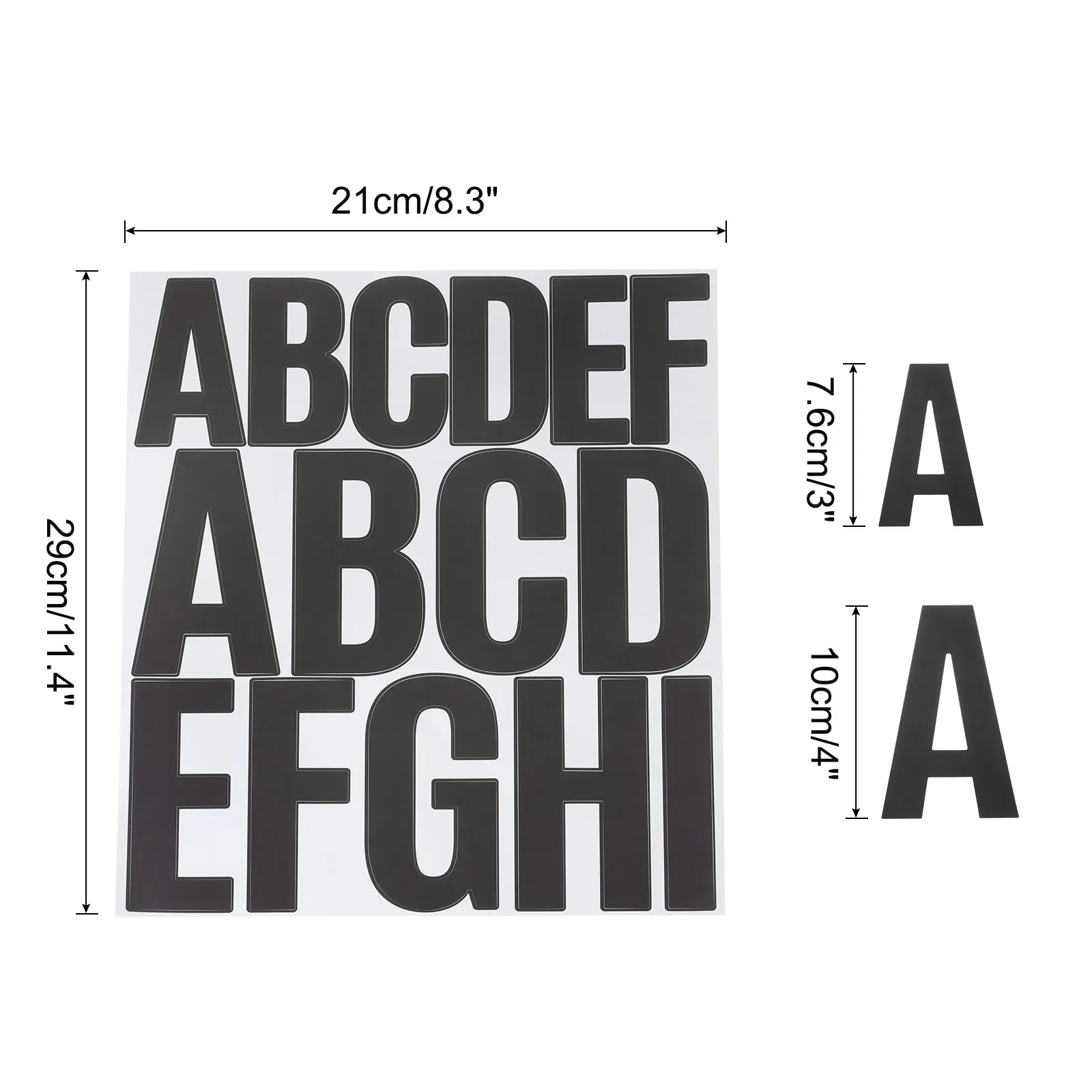 8/12/20Sheets Vinyl Letter Stickers 4 Inch Self-Adhesive Cute Alphabet Stickers Vinyl Lettering Decals for Art Making Gift Cards