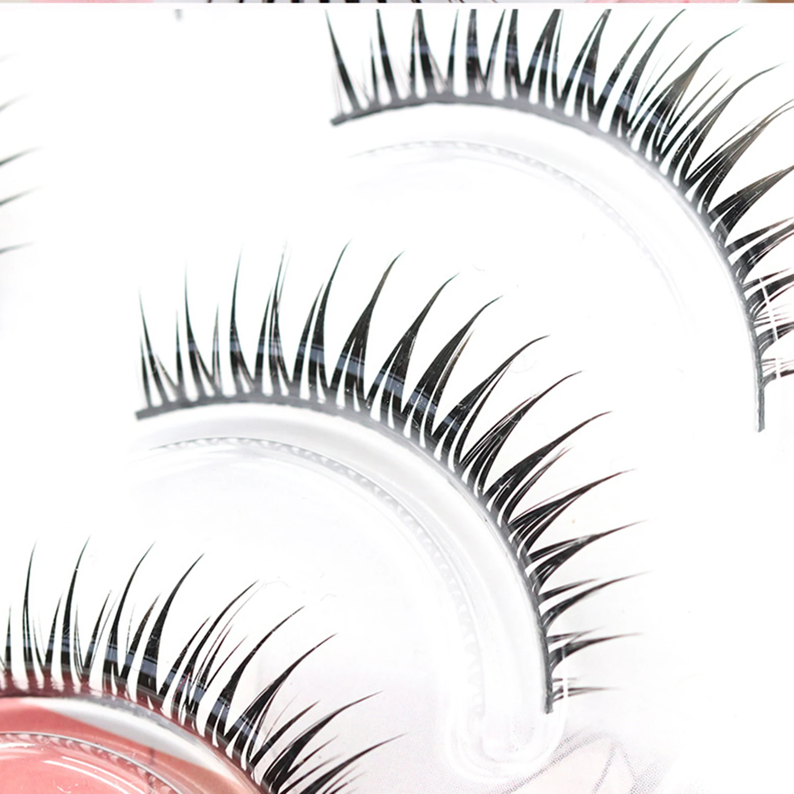 5 Pair One-Piece False Eyelashes C Curl Natural Look False Eyelashes Ideal for Cosplay and Costume Parties