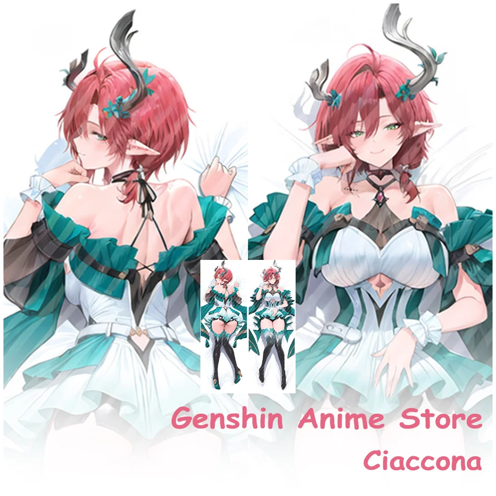 

Dakimakura Anime Wuthering Waves Ciaccona Cartoon Body Pillowcase Cosplay Props Double-Sided Printed Otaku Pillow Cushion Cover