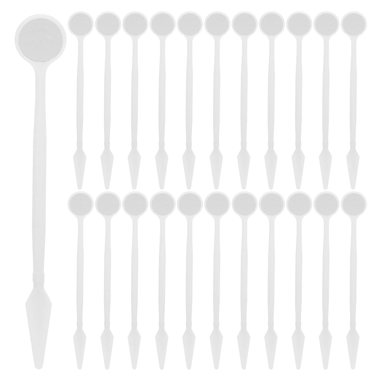 100 Pcs Oral Mirror Lash Element Care Tool Accessories Eyelash Dental 1650X250X200CM Teeth Small Hand Magnifying Tooth White