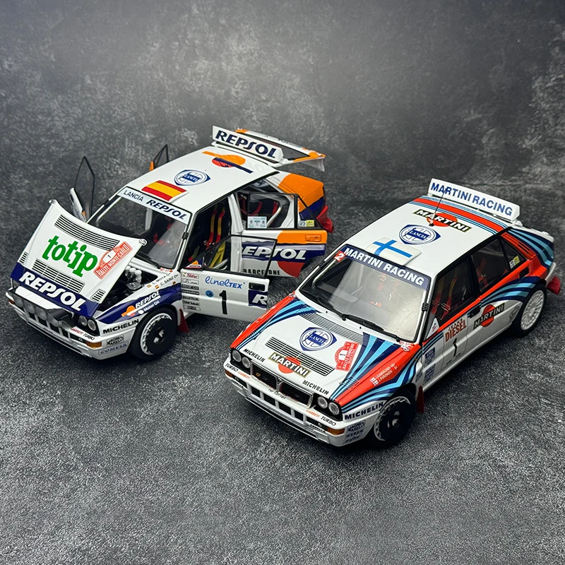 KYOSHO 1:18 Lancia Delta HF Martini painted car model Racing Metal Holiday gift collection static display pieces