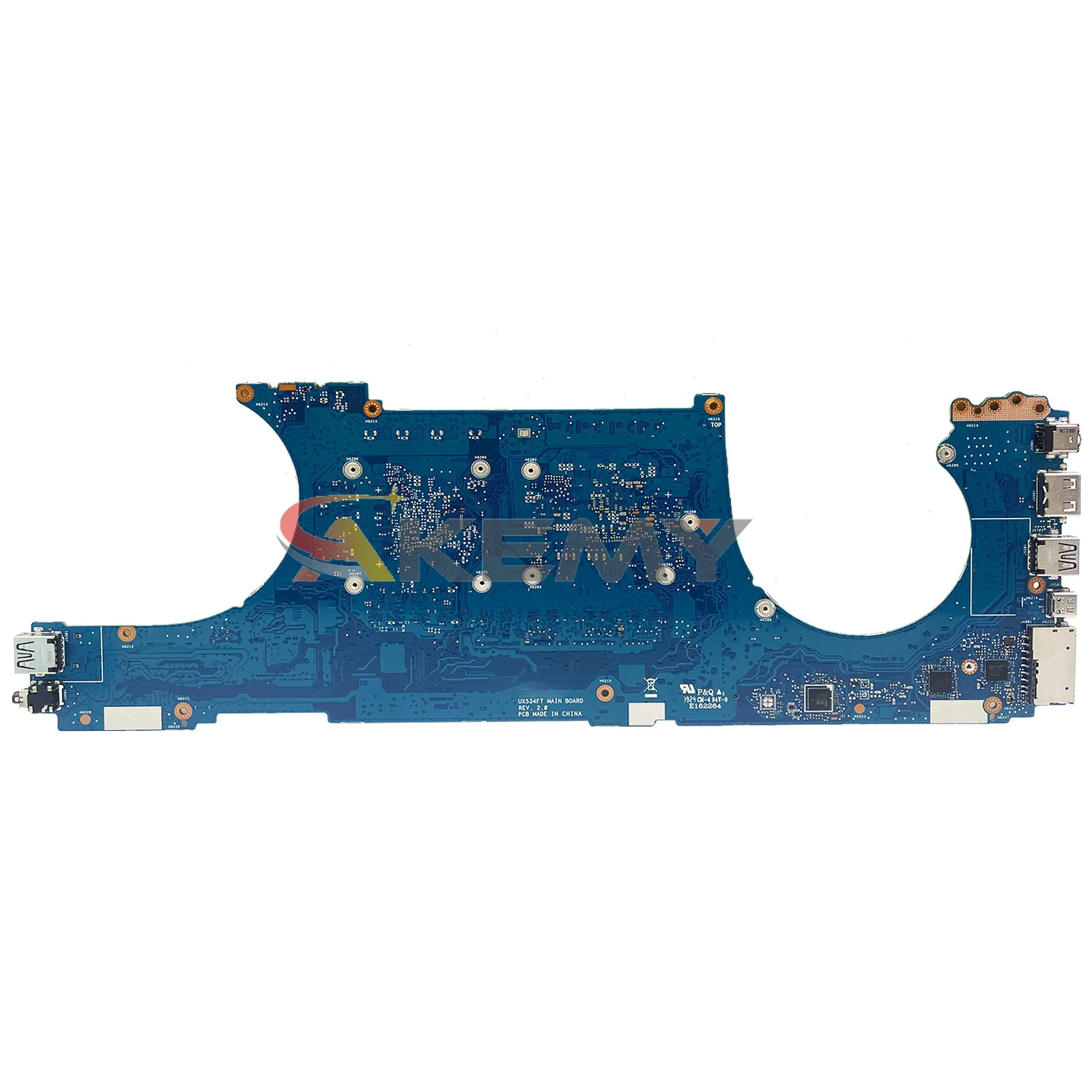 Imagem -05 - Akemy Ux534ft Placa-mãe para Laptop Asus Zenbook 15 Ux534fa Ux534ftc Ux534fac Ux534fn Mainboard i5 i7 Cpu Gtx1650 8g 16g Ram