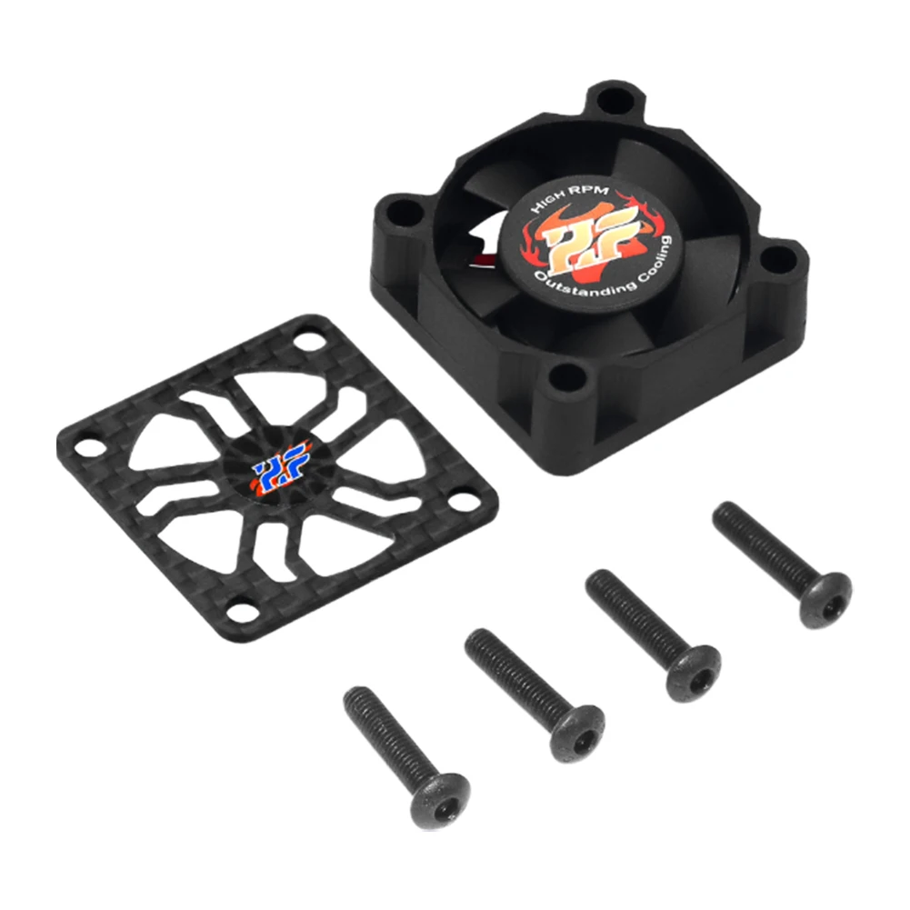 30mm Brushless Motor Cooling Fan with Carbon Fiber Cover RC Car ESC Cooling Fan 28000RPM for 1/8 1/10 1/12 RC Car 540 550 Motor