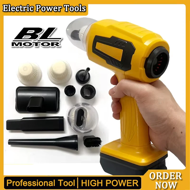 

New Strong Suction Mini Electric Vacuum Cleaner Wireless Handheld Home Cleaner Blower With 7 Nozzeles for DEWALT 20V 18V Battery