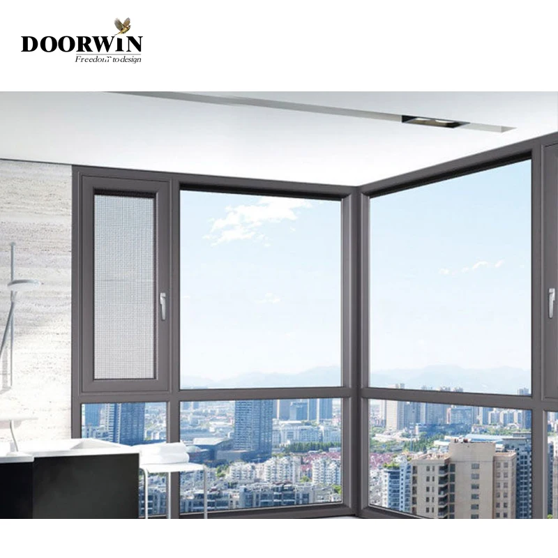 Doorwin-ventanas de baño de aluminio, certificado NFRC, lo mejor, tus vecinos han seleccionado