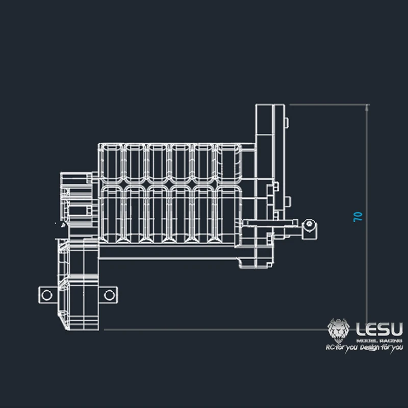 LESU Trasmissione in Metallo Cambio 3 Velocità con Caso di Trasferimento Motore 1/14 TAMIYA RC Trattore Camion Dumper Modello di Auto FAI DA TE