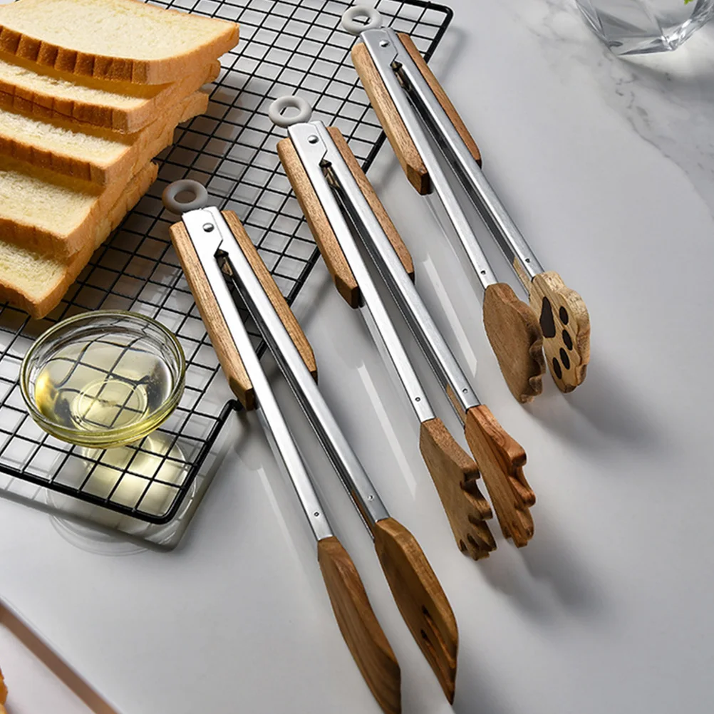 

Food Tongs Stainless Steel Non-Slip Ergonomic Handle For Kitchen Cooking Bbq Serving Buffet Bakery Dessert Clamps