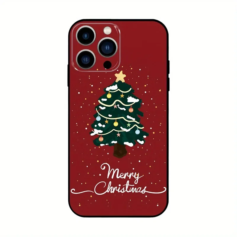 

Christmas tree pattern redphone case for iPhone 11/12/13/14/15/16 17/Pro Max/Plus phone case, protective case