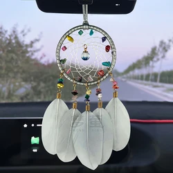 Creative Dream Catcher Wind Chime Hand-woven Feather Car Pendant Bedroom Curtain Hanging Ornaments Festival Gift Home Decoration