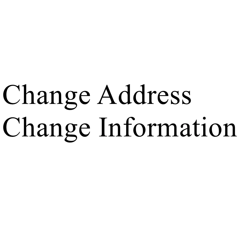 Change Address or Other Information