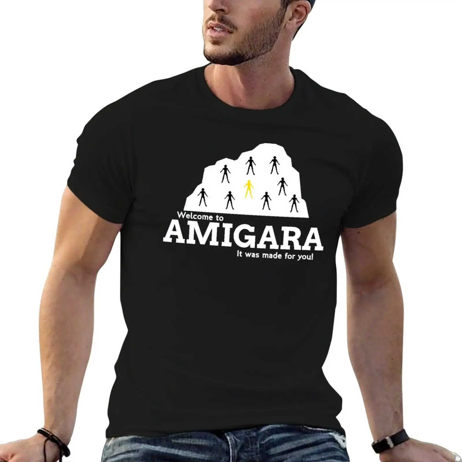 Amigara Tourism T-Shirt pour hommes, t-shirt anime avec imprimés
