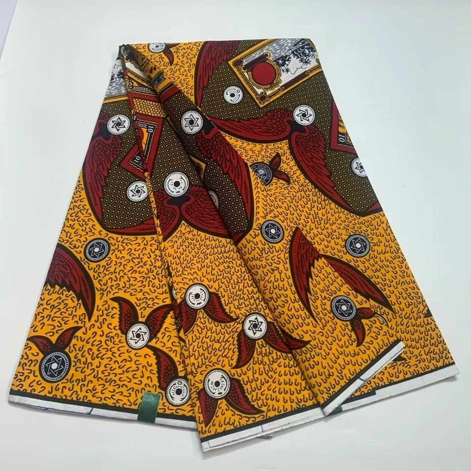 

African 100% Cotton Original Real Wax Ankara Fabric 2024 African Print Fabric For Wedding Dress Tissue African Wax Fabric 6yard