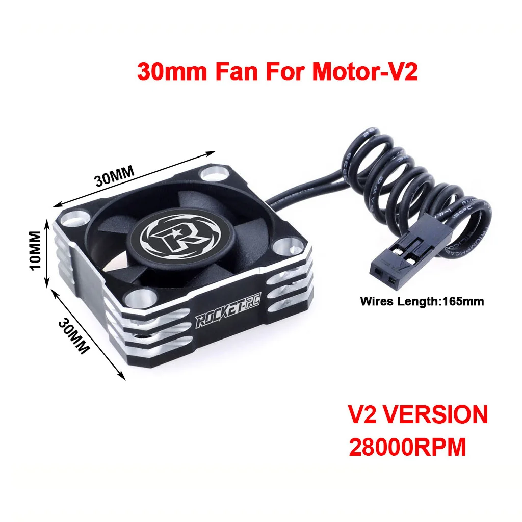 RC Auto Motor Lüfter Surpasshobby Rokcet-RC 30mm 40mm Metall Lüfter Für 1/10 1/8 540 550 3650 Motor Wärmeableitung – Detail 4
