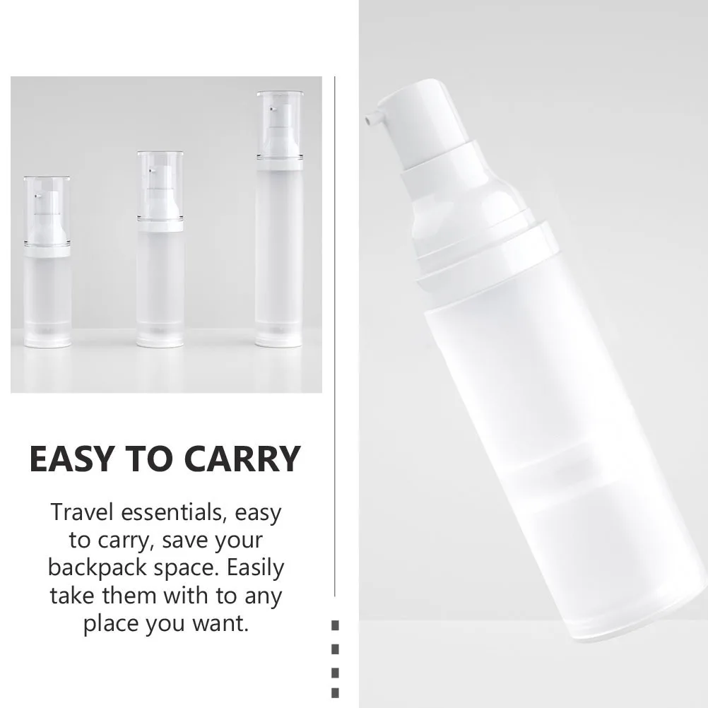 4 قطعة زجاجات مفرغة الصحافة 50 مللي ماتي مضخة بدون هواء غسول موزع حاوية السفر لآخذ الكريمات العناية بالبشرة #6