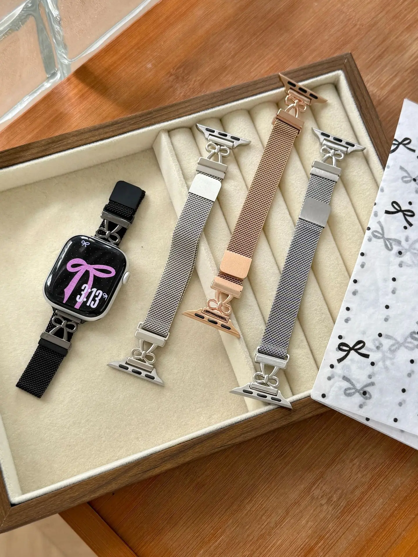 المتقدمة القوس الفولاذ المقاوم للصدأ حزام لساعة أبل الفرقة النساء 40 مللي متر 41 مللي متر 38 مللي متر 42 مللي متر 44 مللي متر 45 مللي متر 46 مللي متر