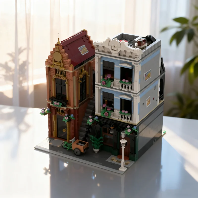 3101 pçs moc tudor boticário modelo modular blocos de construção arquitetura brinquedo diy presentes natal ideia criativa educação crianças