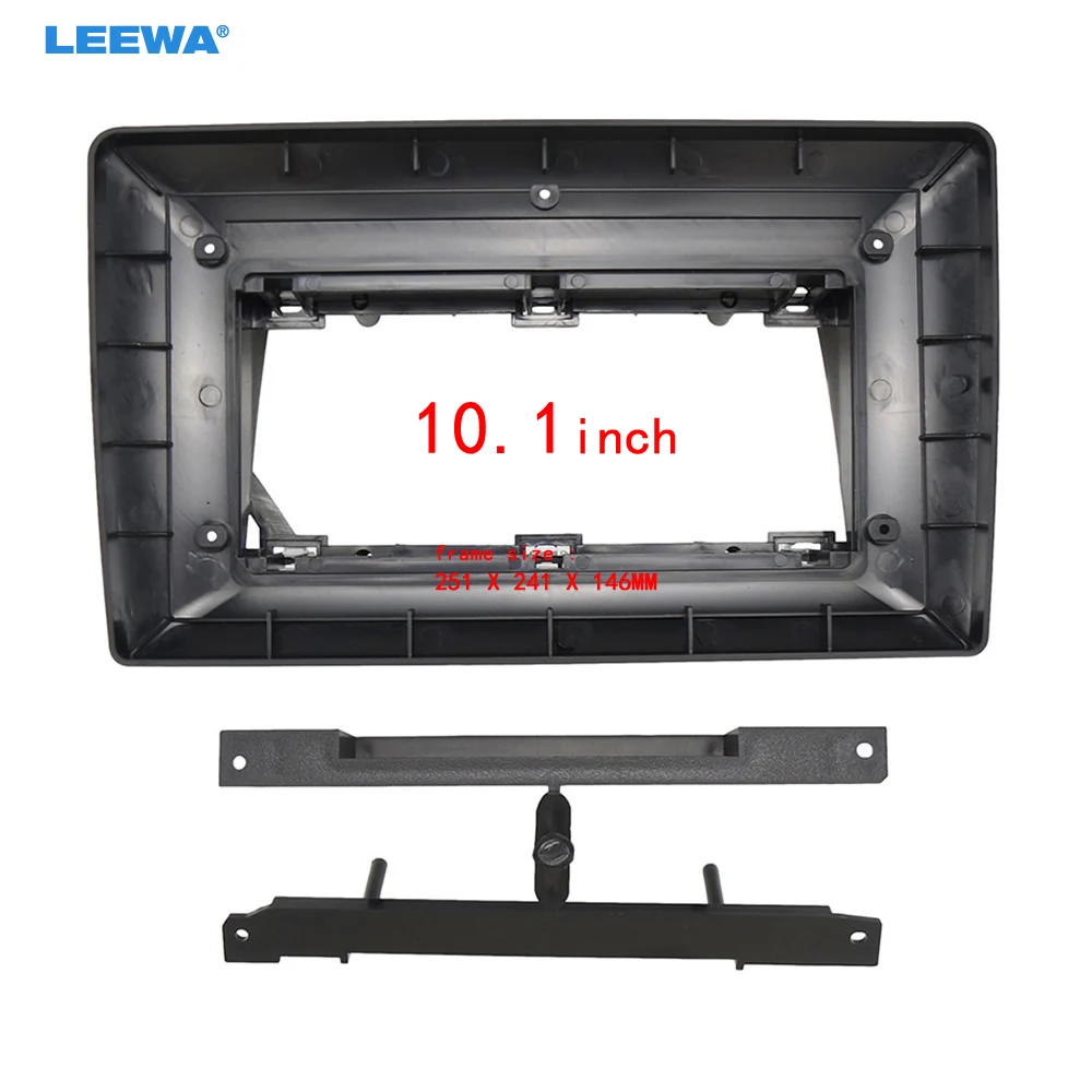 

LEEWA Car Audio 10.1" Big Screen Head Unit Dash Fascia Panel Frame Kit Adapter For Audi A4 2010 (LHD) Radio Dash Frame #CA5275