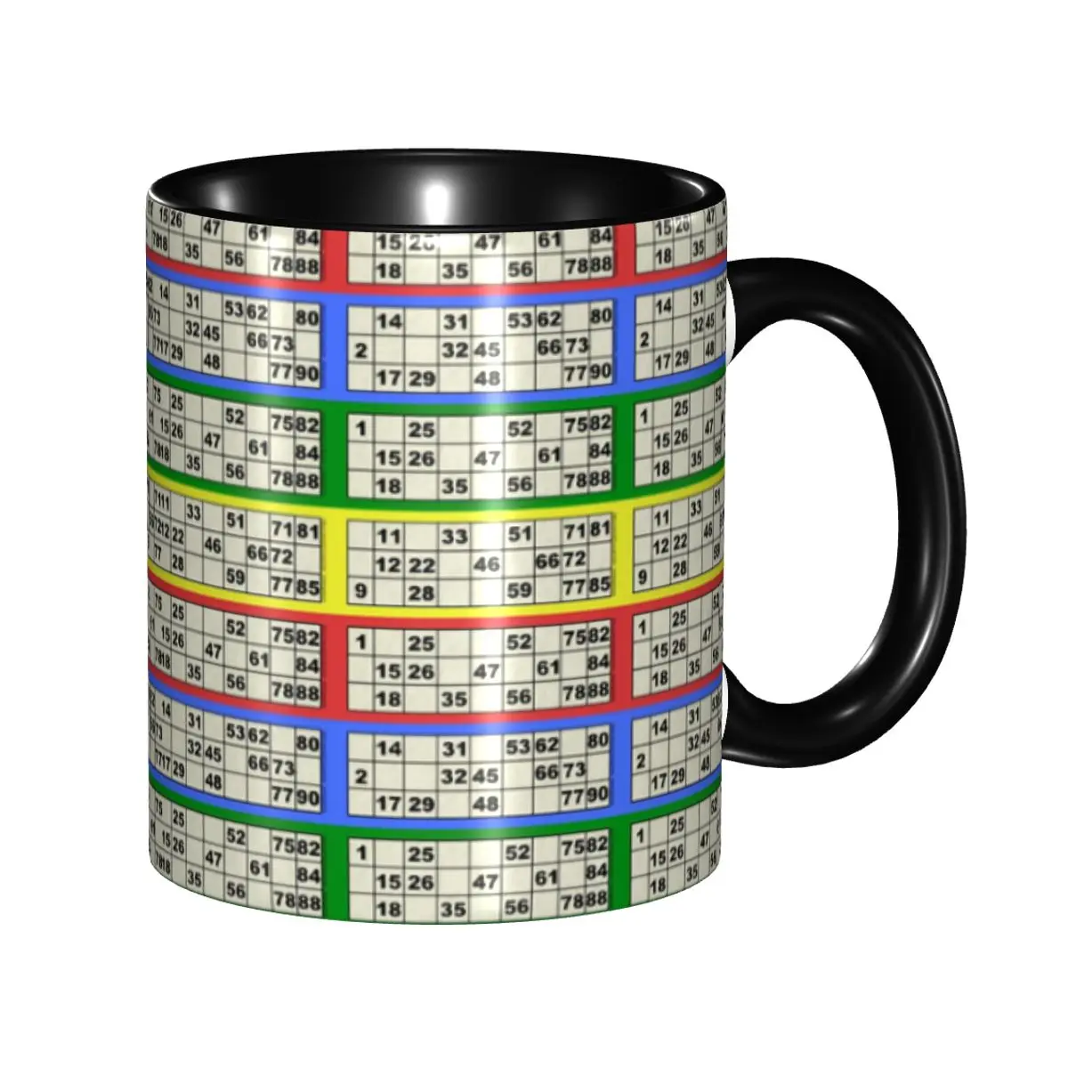 

90 Ball Bingo Paper Game Coffee Mugs DIY Personalized Ceramic Tea Milk Mug