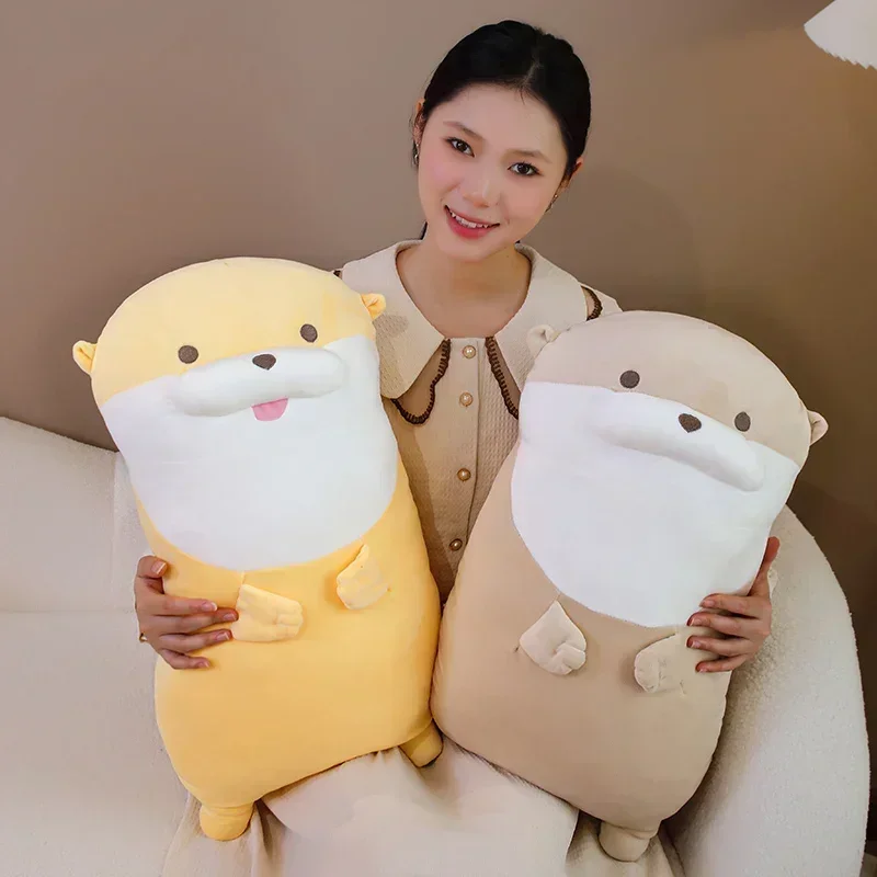 45/55cm Kawaii Sea Otter Plush Toys Stuffed Animal Otter Doll Pillow Cushion Gift for Christmas Birthday Party Room Decor