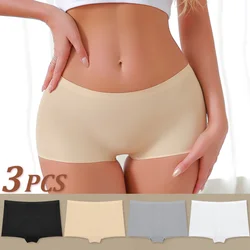 3Pcs Women Underwear Shorts Slimming Seamless Shaper Panties Underware Safety Short Pants Ice Silk Women's Protective Panty New