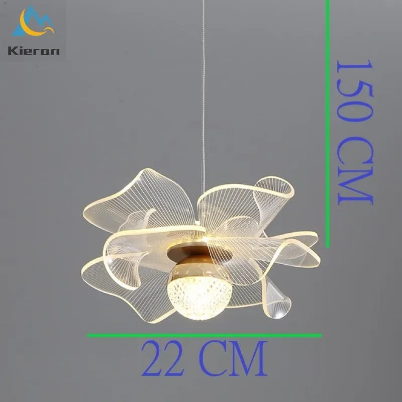 Imagem -06 - Nordic Modern Flying Saucer Led Lâmpadas Pendent Quarto Sala de Jantar Cabeceira Lâmpadas de Teto Sala de Estar Decor Flower Pendant Lights