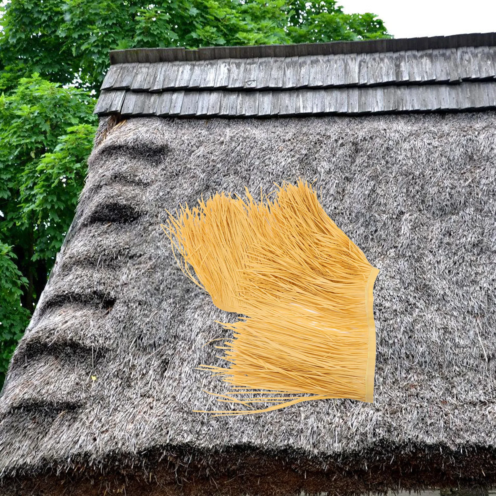 Artificial Thatch Roof Fireproof Straw Blind Grass Simulation Thatch Roofing Garden Decor DIY Mexican Straw Roof Landscaping