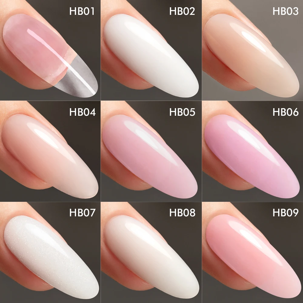 CHUNSHU-Gel de uñas de extensión sin Hema, 18 colores, constructor de camuflaje, Gel duro, desnudo, blanco lechoso, rosa, herramienta de construcción de Arte de uñas, 15ml