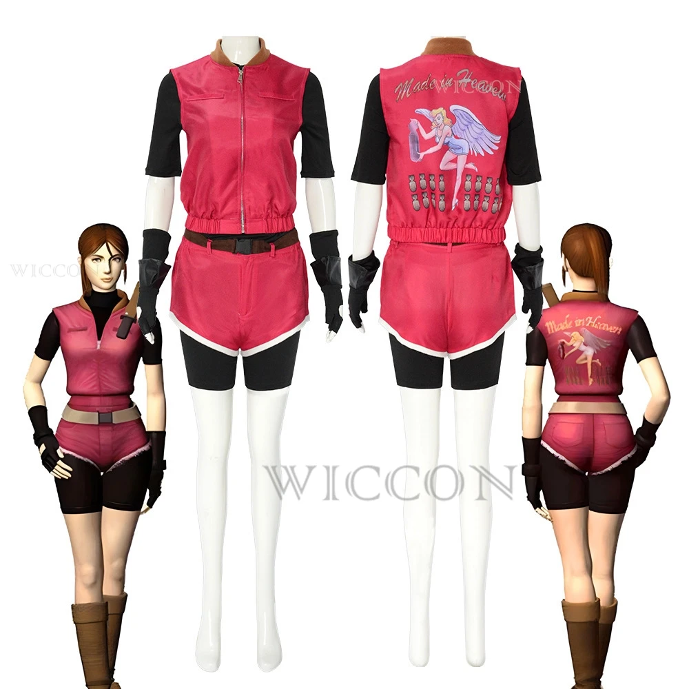 

Claire Redfield Cosplay Costume Clothes Uniform Cosplay Game Sports Wear Performance Dress Battle Halloween Party Woman Set