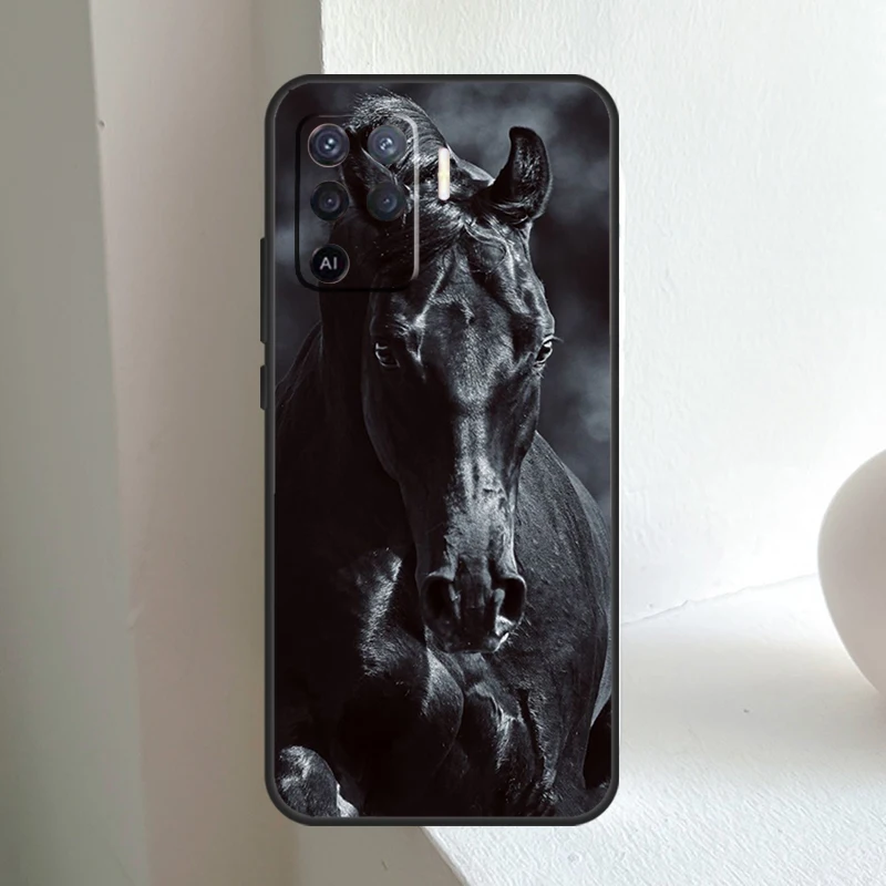 Animal Steed Horse For OPPO A96 A76 A16 A77 A57 A17 A15 A16 A5 A9 A31 A53S A54s A57s A52 A72 A94 A74 A54 Case