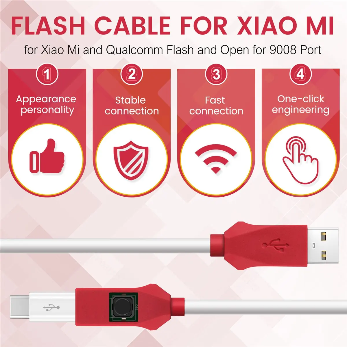 MIRACLE CABLE for and Qualcomm Flash and Open for 9008 Port-A20R